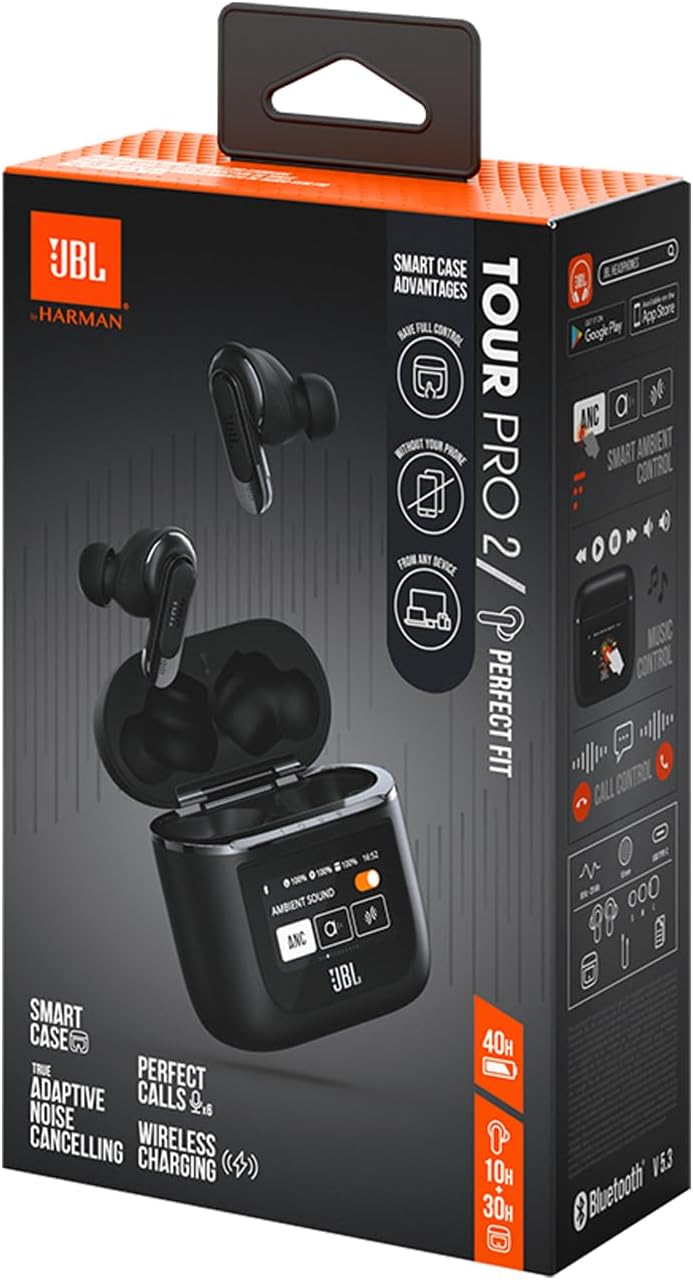 JBL Tour Pro 2 True Wireless Noise Cancelling Earbuds