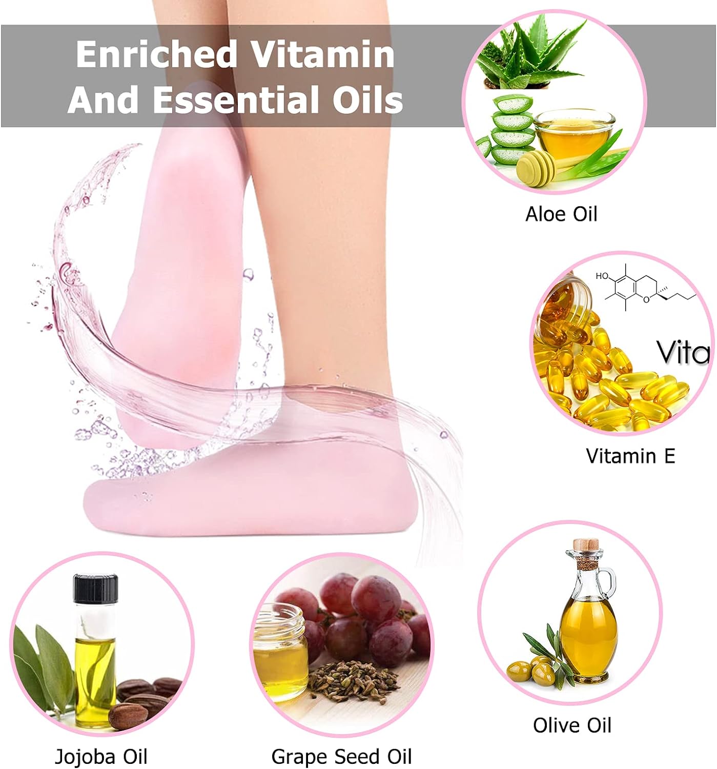 Moisturizing Socks ( 2 pairs total 4 pieces)