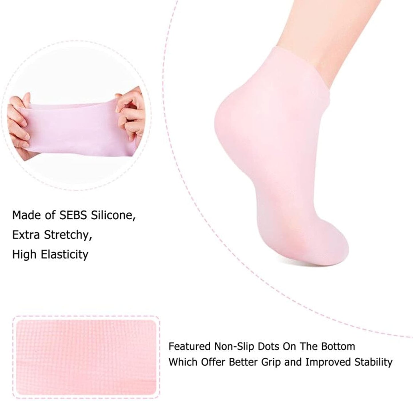 Moisturizing Socks ( 2 pairs total 4 pieces)