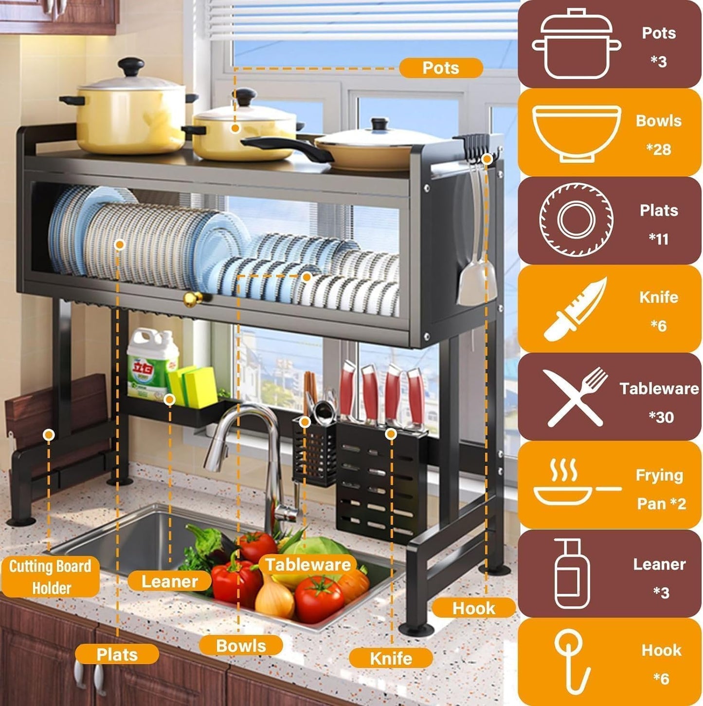 Heavy Duty Kitchen Rack (FREE Cash On DELIVERY)